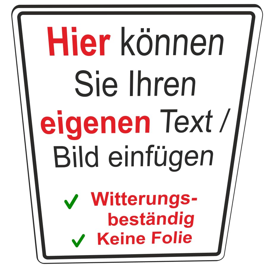 NEU!! SCHILDER HIMMEL anpassbares Hochformat Schild mit eigenem Text Bild Symbolen Pfeilen 7 Größen wetterfestem Alu-Verbund oder Kunststoff für Innen Parken Wegweiser Firmenschilder