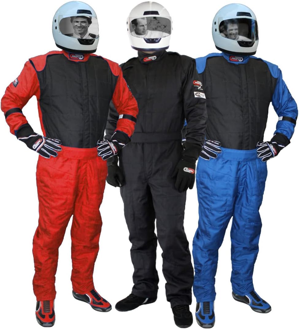 PROFOX-501NX - One-Piece 2-Layer Nomex Driver Race Suit (Blue, 4X-Large)