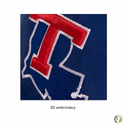 Miniatura 5 de Desert Cactus Louisiana Tech University - Gorra de béisbol Bulldogs LA Brimmed Embroirderd, gorra de tela ajustable para adultos (estilo A) azul,