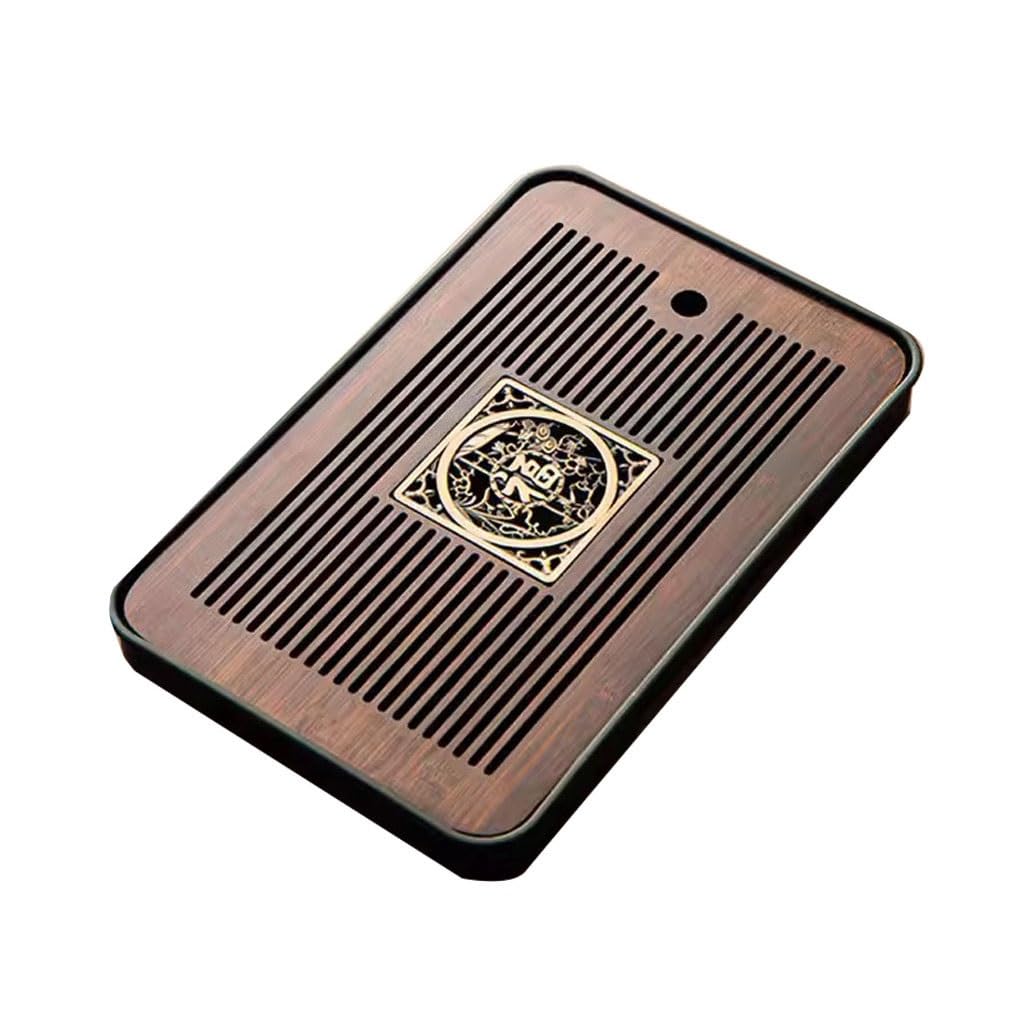 Bandeja de té para servir, diseño moderno y pequeño para sala de estar, recepción y juego de té Kung Fu, accesorio de té funcional y elegante