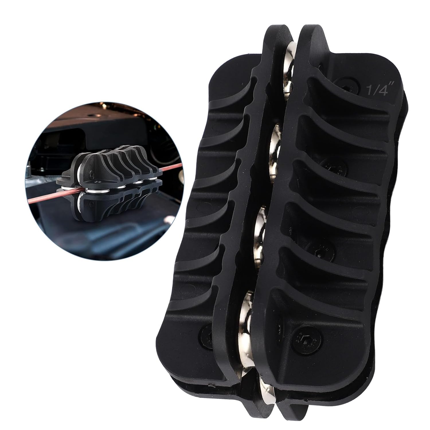 Handheld Tubing Straightener 1/4 Inch Pipe Tool for Copper Stainless Steel Aluminum Fuel Brake Line Coiled Tubing Repair Compact Portable Rustproof Wearproof PVC Narrow Spaces (6.35mm)