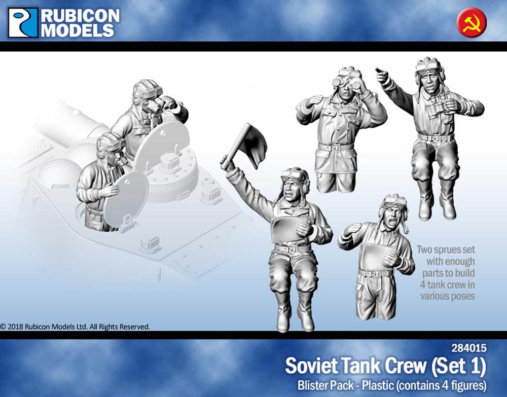 Rubicon Models 284015 Soviet Tank Crew 1:56 Plastic Model Kit