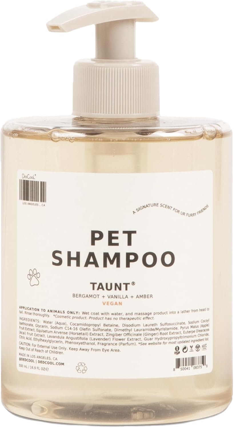 DedCool Pet Shampoo | 01 Taunt | Gentle Cleanser for Dogs & Cats | Plant-Based Formula for Soft, Fresh Coats | Sulfate-Free, Dye-Free | Vegan | 16.9 fl oz