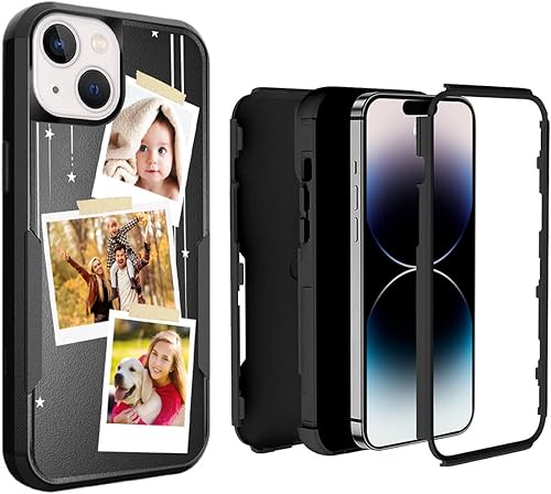 Vista 30 de Funda personalizada para iPhone 14 Pro Max, funda personalizada a prueba de golpes, con fotos personalizadas, nombre del texto, imagen, resistente a