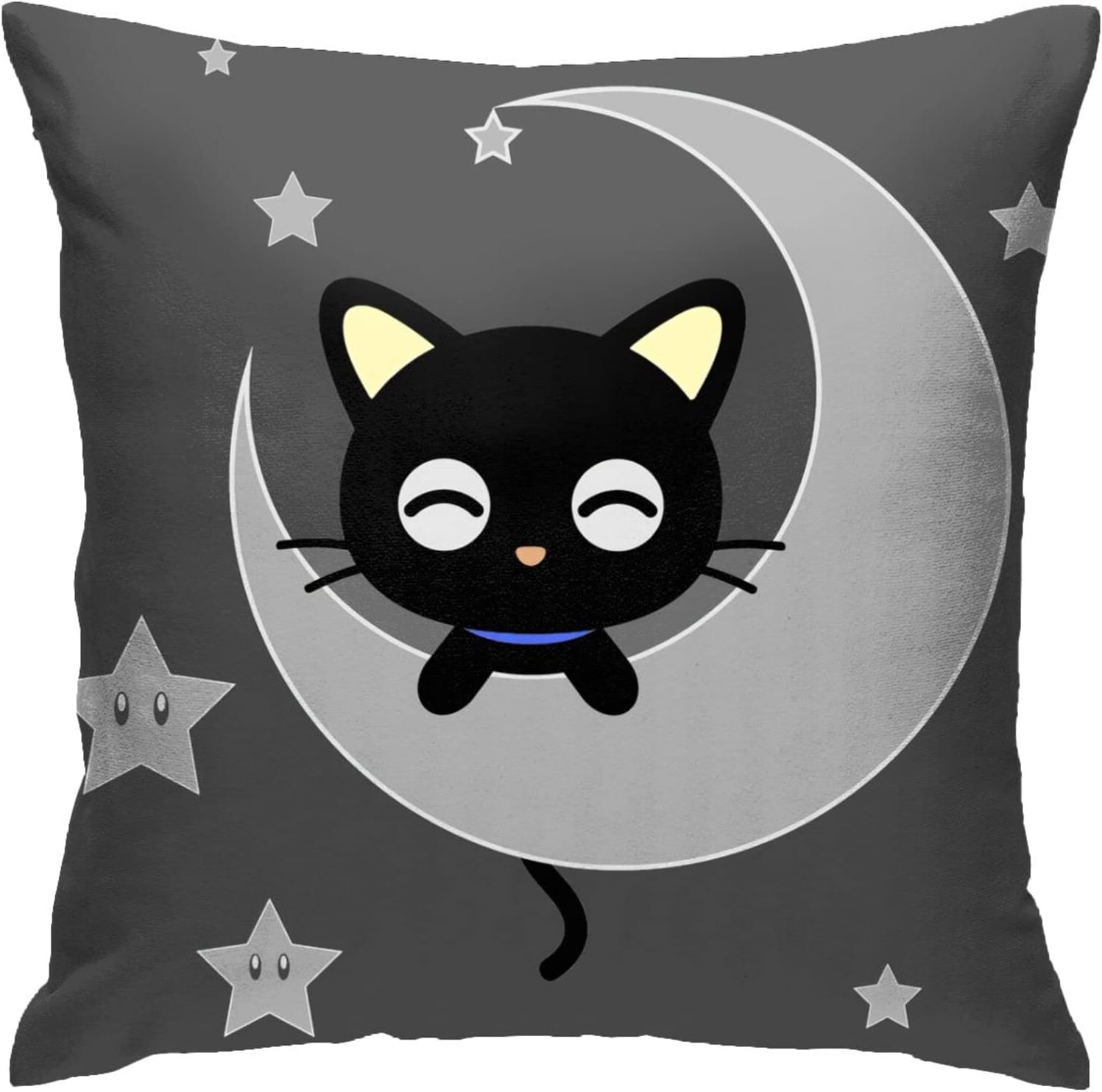 Throw Pillow Case Funny Grey Cartoon Chococat Kawaii Baby Pillowcase Luxury Pillow Case Fashion Throw Pillow Cover For Car Decor Garden Sofa Chair