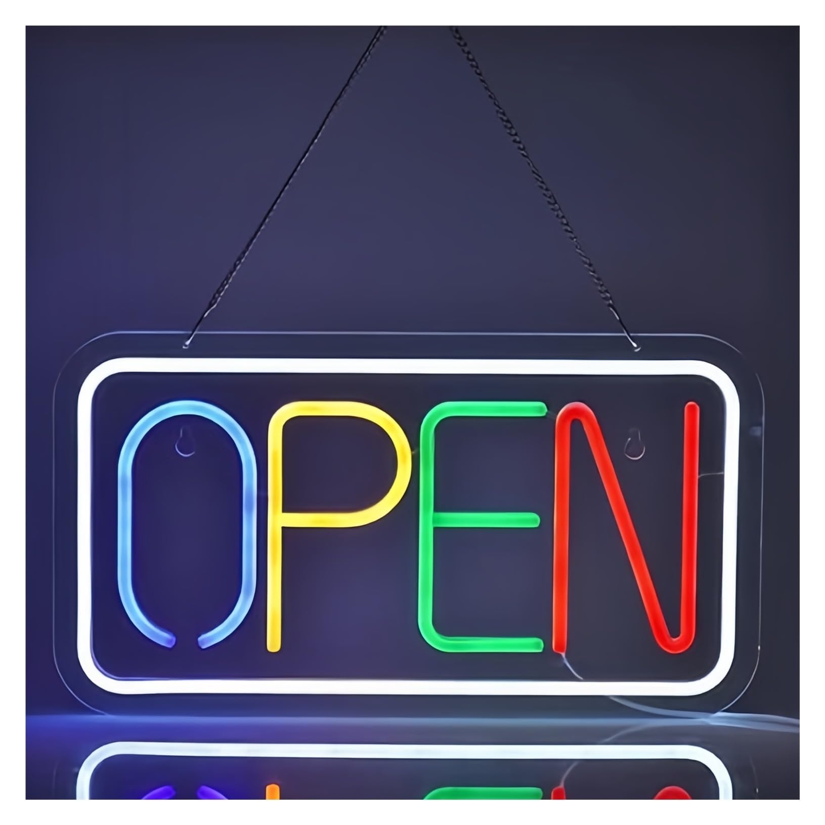 LEMST Sign Lamp Commercial Open Neon Signs USB Powered Adjustable Brightness Neon Lights, Suitable for Shop Decor Night Light 23cmx42cm