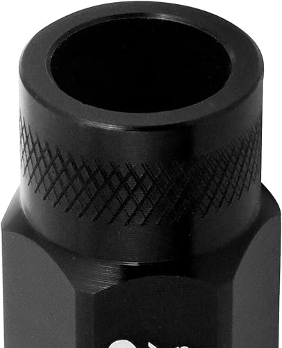 Miniatura 5 de J2 Engineering 7075 Aluminio Negro M12 x 1.5 20pcs L: 1.969 in Tuerca superior moleteada con adaptador Negro -,Azul,Oro,Rojo -,plateado