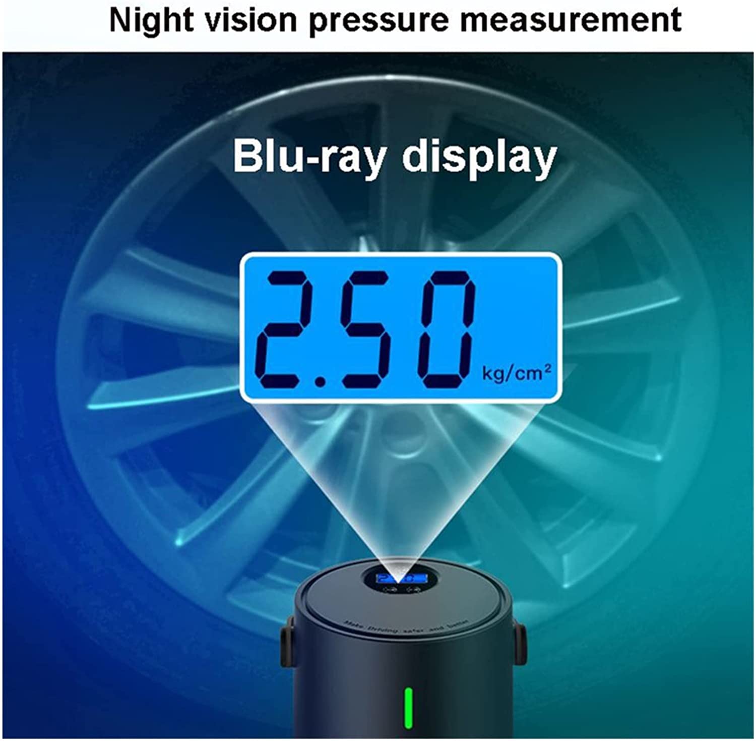Gonfiatore per pneumatici per auto digitale Compressore d'aria per auto intelligente Pompa gonfiabile per pneumatici 12V Gonfiatore per pneumatici automatico portatile Ricaricabile per pneum