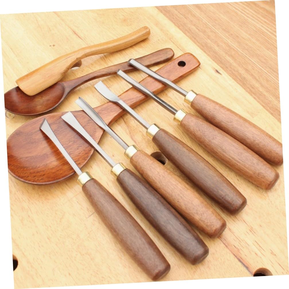 Scalpelli Manico in Noce Set di 6 Legno per Intaglio