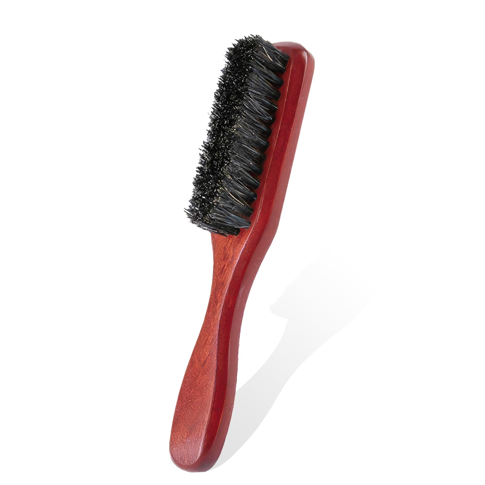 Cepillo para Barba con Cerdas de Jabalí 100% Auténticas y Mango de Madera de Peral - Compatible con Bálsamos y Aceites - Ideal para Todos los Tipos de Barba - Cuidado Facial Masculino