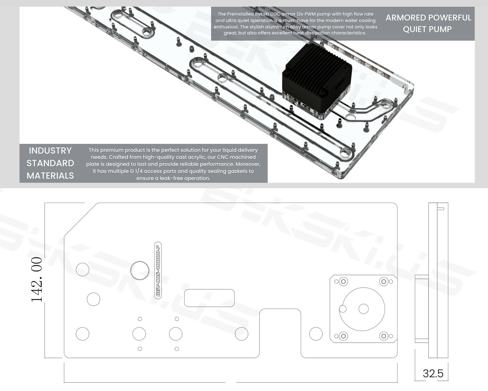 Amazon.com: Bykski Distro 板,適用於Corsair 4000D - PMMA w/5v