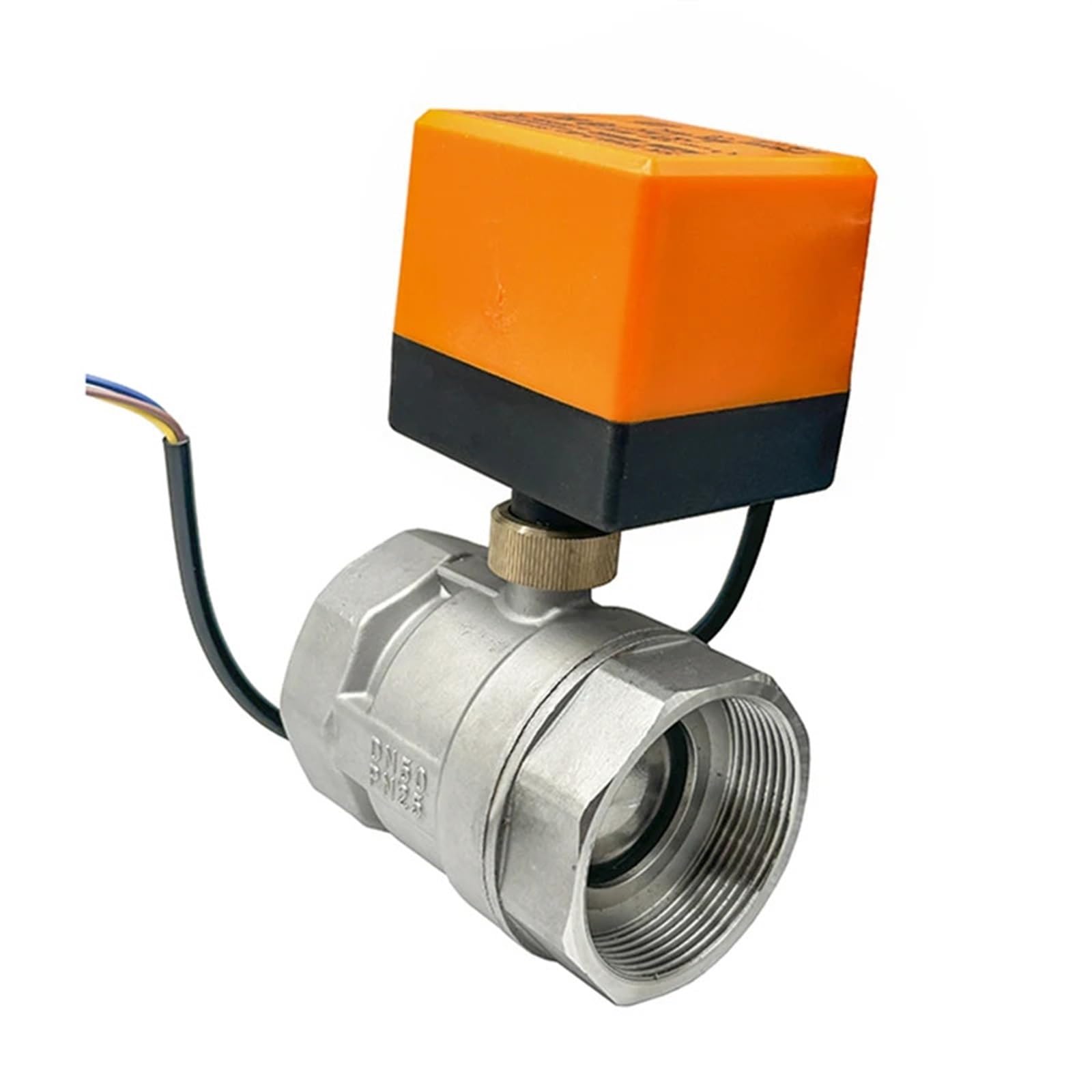 Válvula de Bola motorizada Acero Inoxidable 2 vías, 1/2 ", 3/4", 1, 1-1/4", 2", 220v, 12v, 24v, 3 Cables, Controles, válvula eléctrica for Agua(24VAC-CR02,DN25)