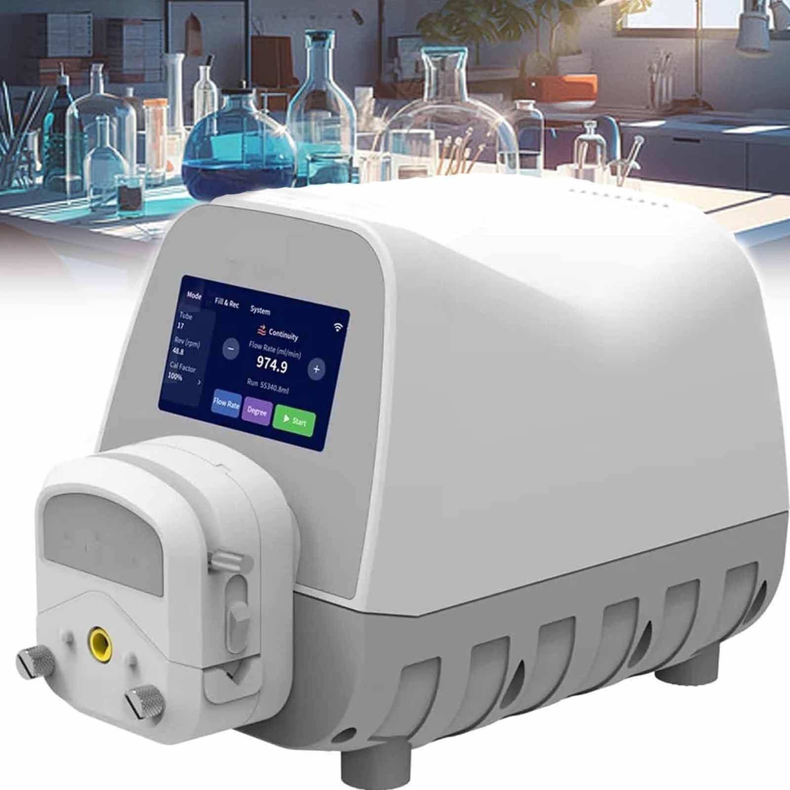 Intelligente Schlauchpumpe Peristaltic Pump Peristaltische Dosierpumpe,3-Rotor-Touchscreen Schrittmotor Labor-Flüssigkeitsdosierpumpe,Für Labore,Chemische Produkte