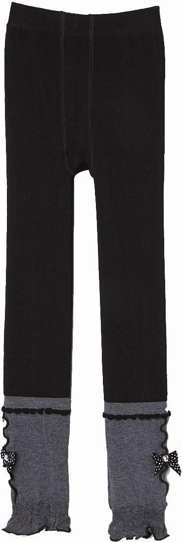 wenchoice Gray & Black Bow Leggings Girl's S(2Y-4Y)