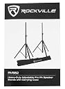 Rockville 2 Tripod DJ PA Church Club Scene White Speaker Stands+Carry Case, RVSS2 gallery image