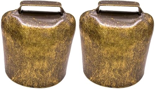 Miniatura 9 de EXCEART 2 unids vaca caballo oveja pastando cobre campanas ganado cabra hierro campanas granja animal cobre fuerte bronce campana 2.19 oz