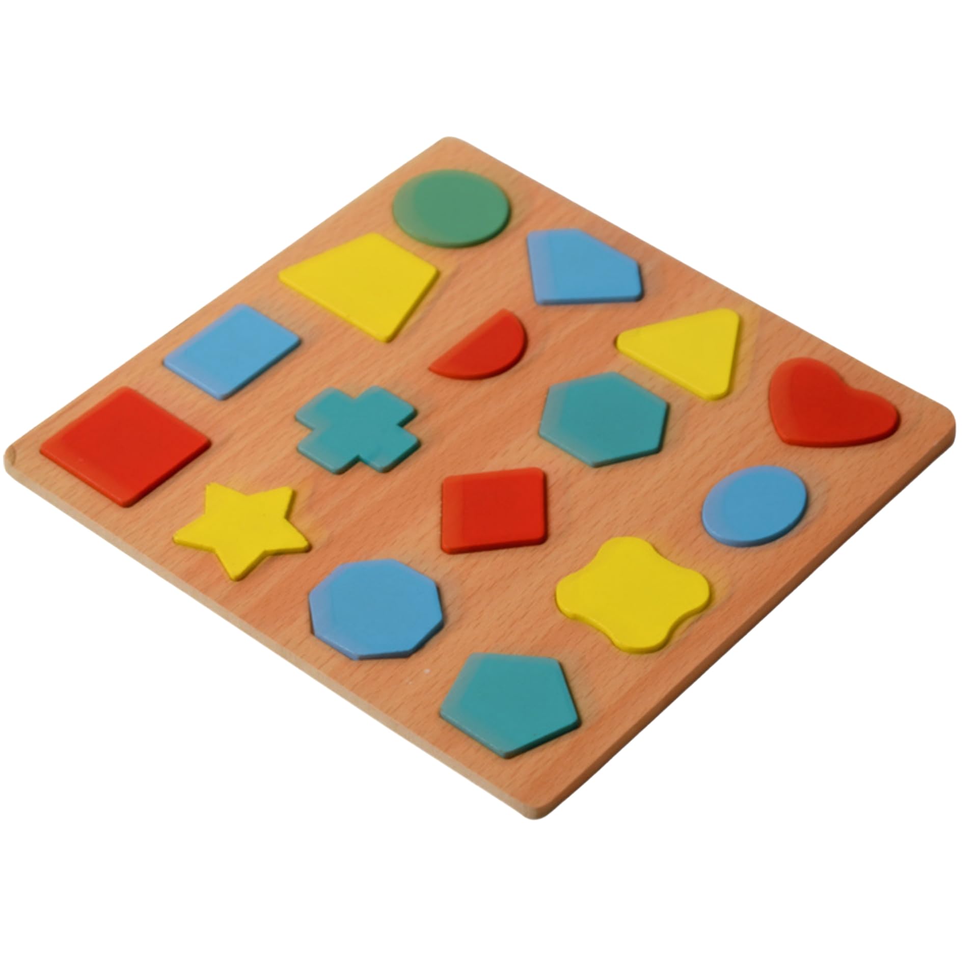 Literacy Puzzle Jigsaw Puzzle Wooden Children Number Board Letter Board Puzzle Geometric Shape Pairing Hand Grasping Panel Early Educational Toys Numbers, Letters, Math, Shapes (Shapes)