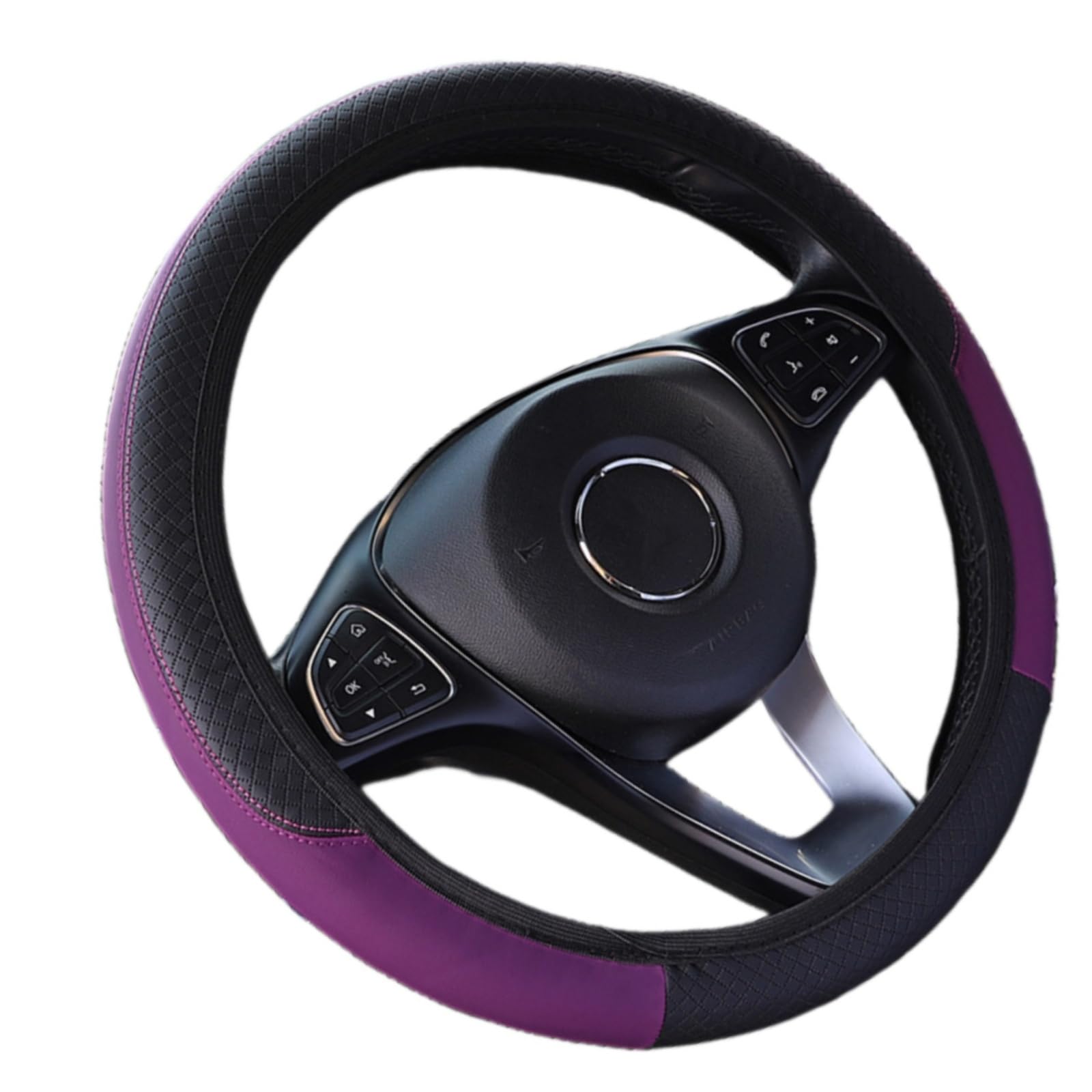 LMYDIDO - Coprivolante in pelle, traspirante, antiscivolo, elasticizzato, in fibra di carbonio, stile sportivo, senza anello interno, dimensioni universali, 37-39 cm (viola