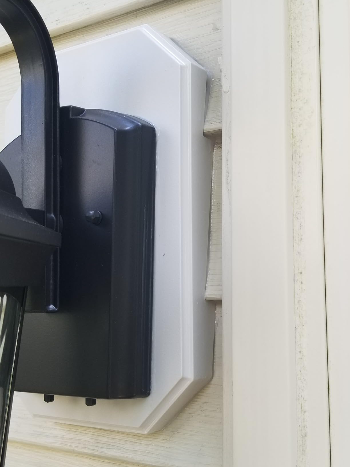 6/mo Finance Siding Mounting Kit, White Outdoor Light Mounting Block