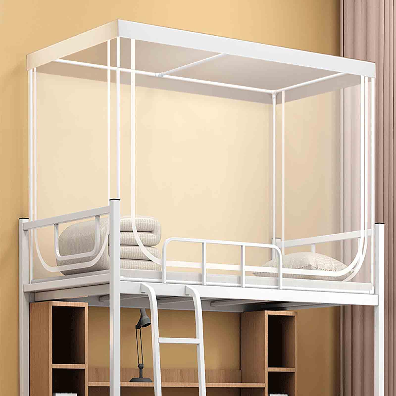 JUSHZ Bettvorhänge Moskitonetz Reise Reisebett Mückennetz Bett Mosquito Net (White,80x180x110cm)