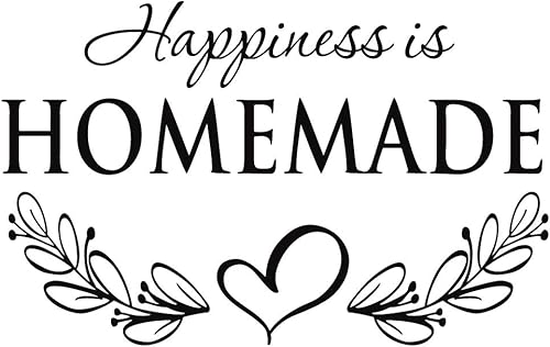 Happiness is Homemade Flower - Vinilo tallado con letras separadas para sala de estar, decoración del hogar, plantilla, letras artísticas, murales,