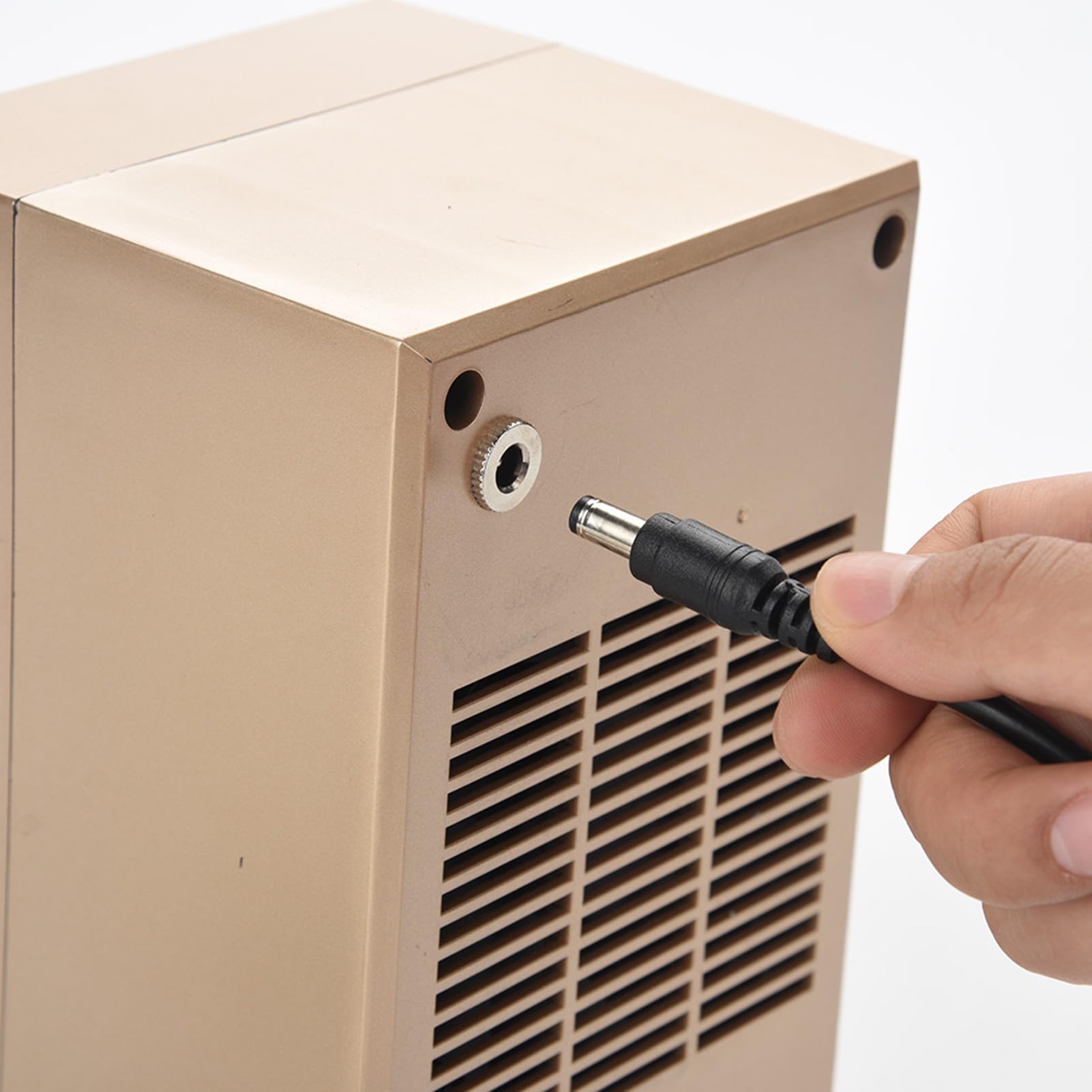 GLOGLOW Enfriador de Acuario con Ventilador Silencioso e Interruptor de Temperatura para Tanques de 10-20L (Refrigeración única Dorada de 70W)