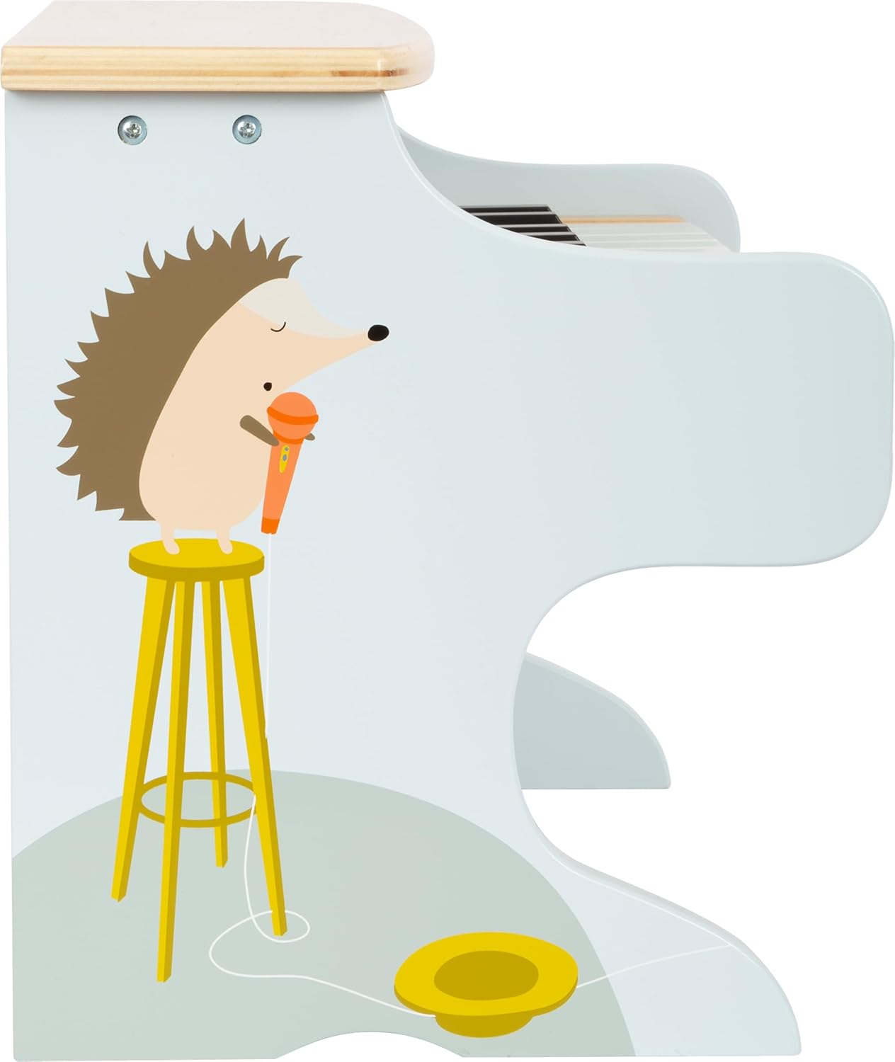 Small Foot Wooden Kids Piano “Groovy Beats” – Electronic Toy Piano with Stickers & Sheet Music – Musical Instrument Toy for Toddlers & Kids