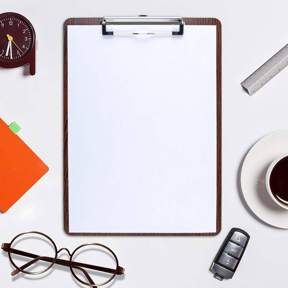 4 Portablocco Legno A5 Con Clip - Tavolette Per Appunti - Leggere E Pratiche Per Ufficio E Scuola - Foto 8