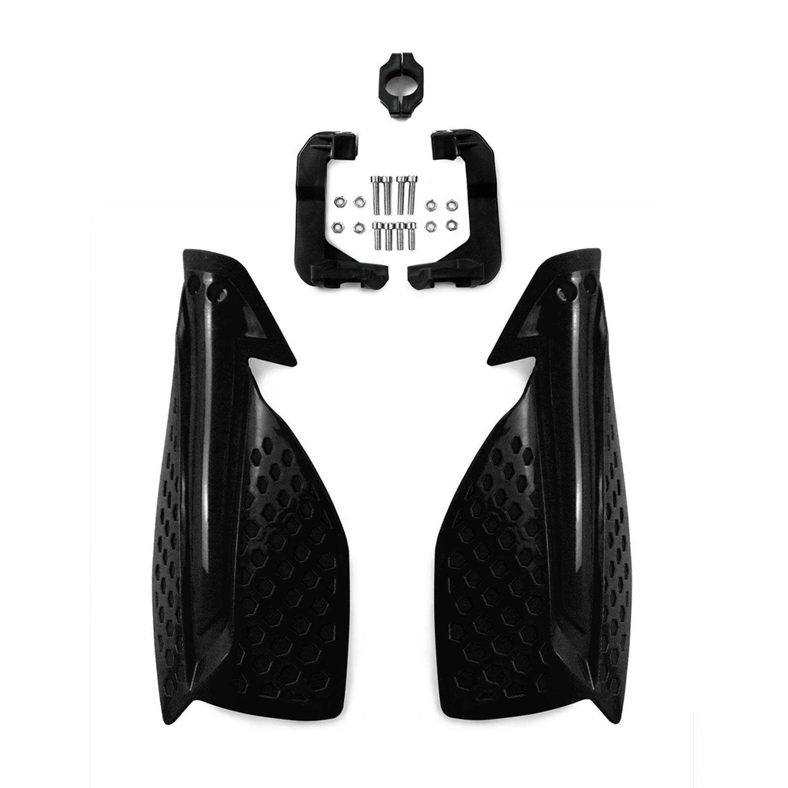 BAIONE Universal Motorcycle Handguards Handlebar Hand Guard Protector For Yamaha Kawasaki Honda Suzuki Motocross Sport Racing Dirt Bike (All Black)