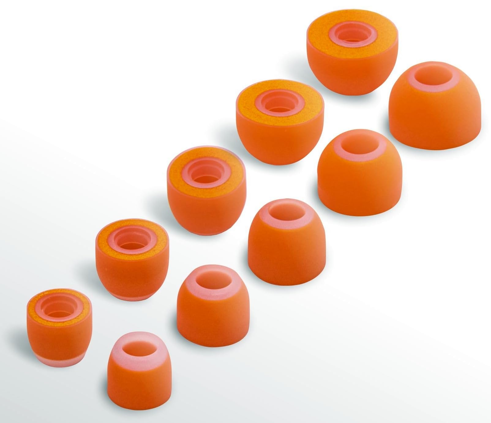 SymbioNew W Improved Ear Tips. Upgrade Hybrid Design: Soft Memory Foam Core and Silicone Layer Outside. Comfortable Fit, Longer Life and Easy to Clean - 5 Pairs (X-Small/Small/Medium/Large/X-Large)