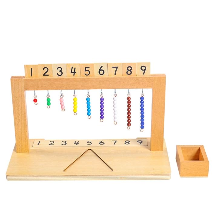 Buy Montessori Math Beads Toys Materials for Toddlers Hanger for Color