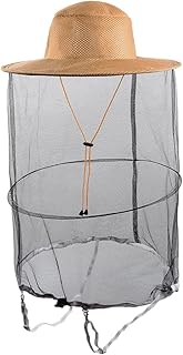 HunterBee Mosquito Head net hat bee Beekeeping Veil hat Insect Bug Netting Hood Fishing Cap face Shield