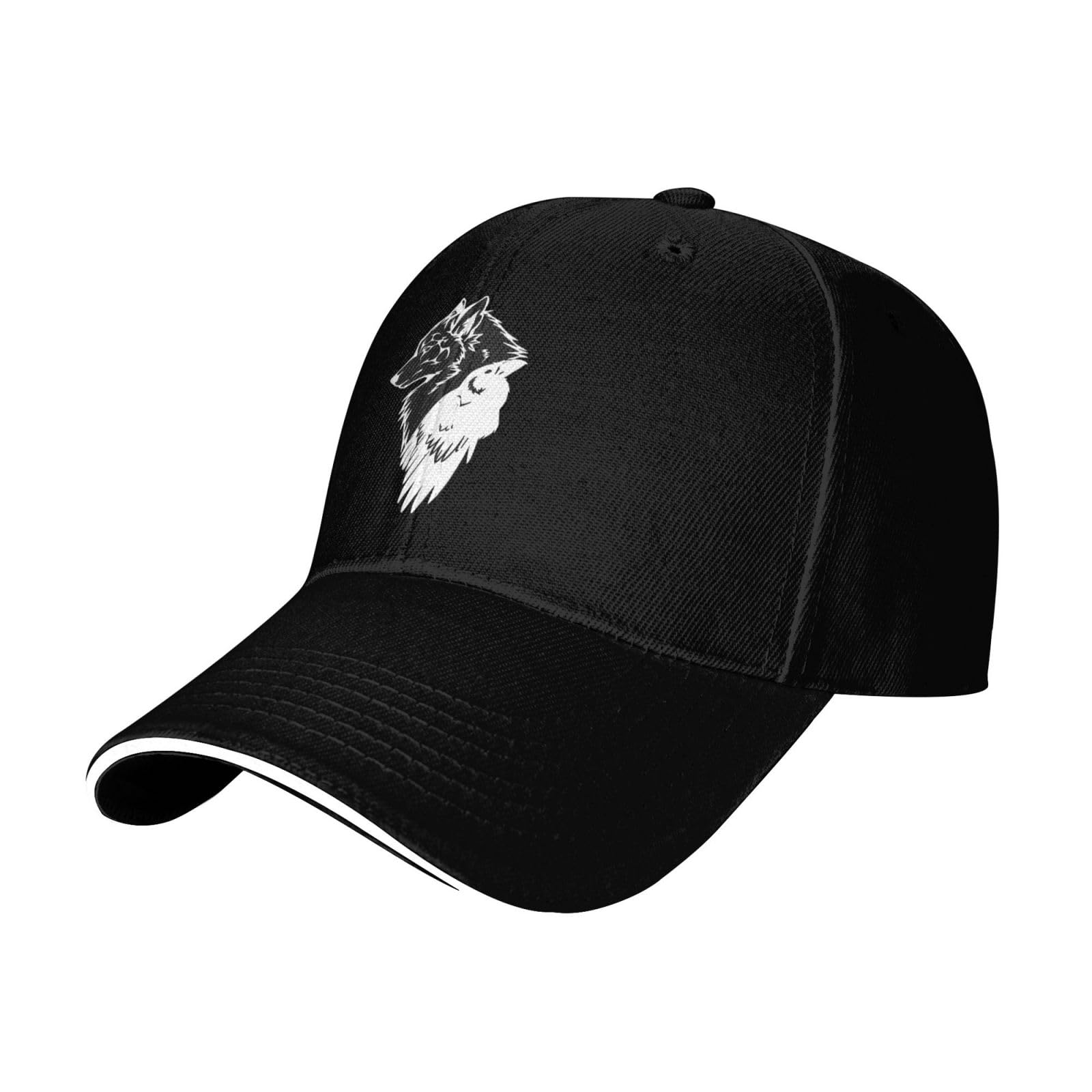 Viking Norse Wolf Raven Rune Baseball Cap Men Women - Classic Dad Hat Adjustable Plain Hat