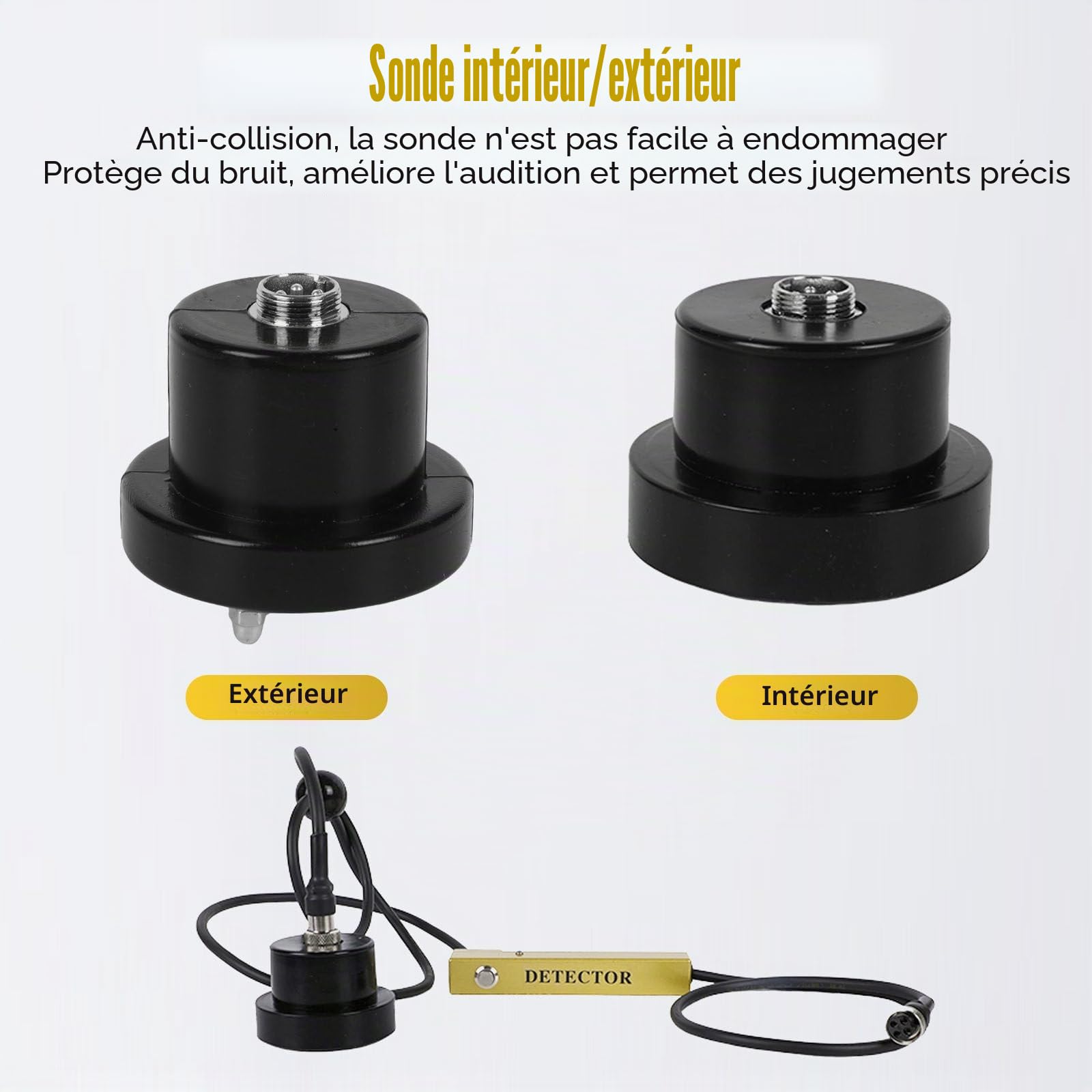 Détecteur de Fuites d'eau Géophone | 4M de Profondeur | Scan 1-4500Hz | Outil Professionnel pour Plombiers & Techniciens HVAC