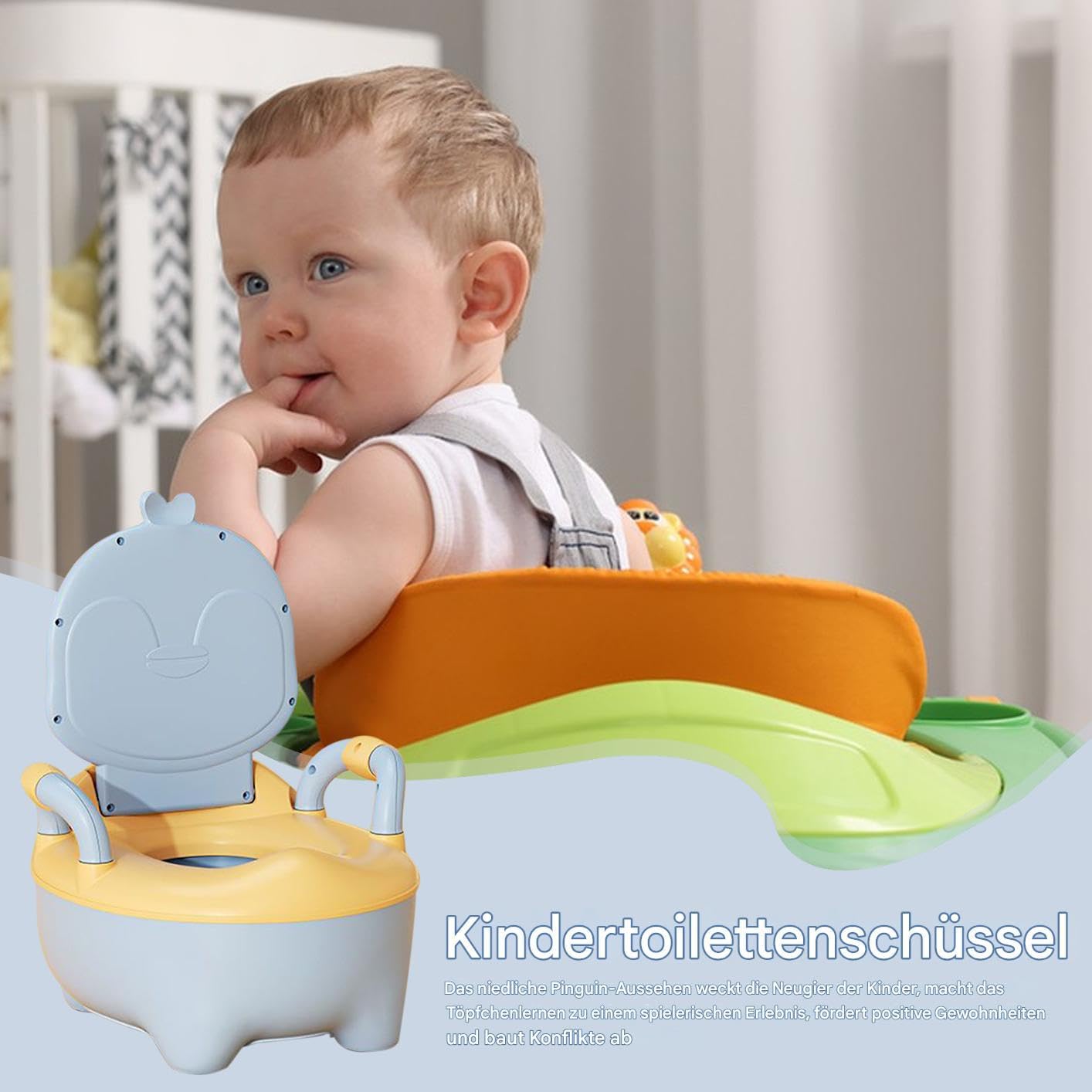 Orinal De Aprendizaje Antideslizante Portátil Reutilizable Colorido | Inodoro Infantil Baño, Hogar, Viaje, Guardería, Preescolar, Juego Al Aire Libre, Camping, Pícnic, Niños