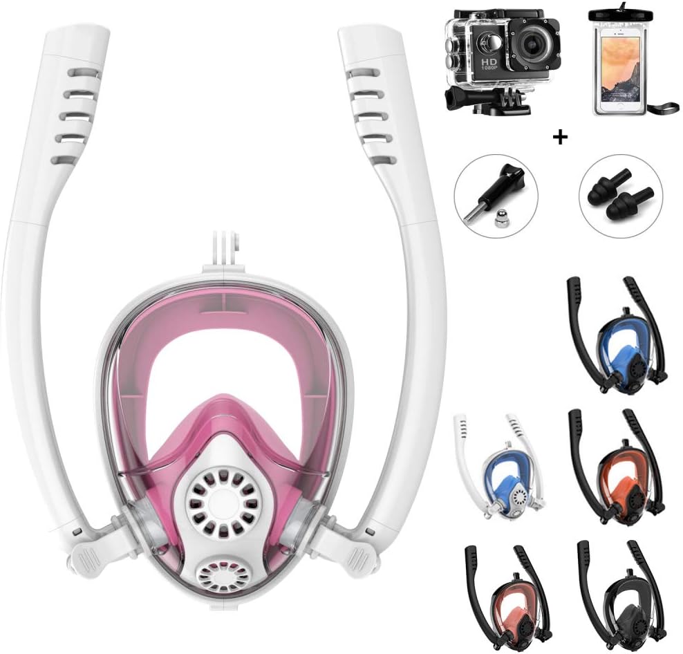 Full Face Snorkeling Mask 180° Seaview AntiFog AntiLeak