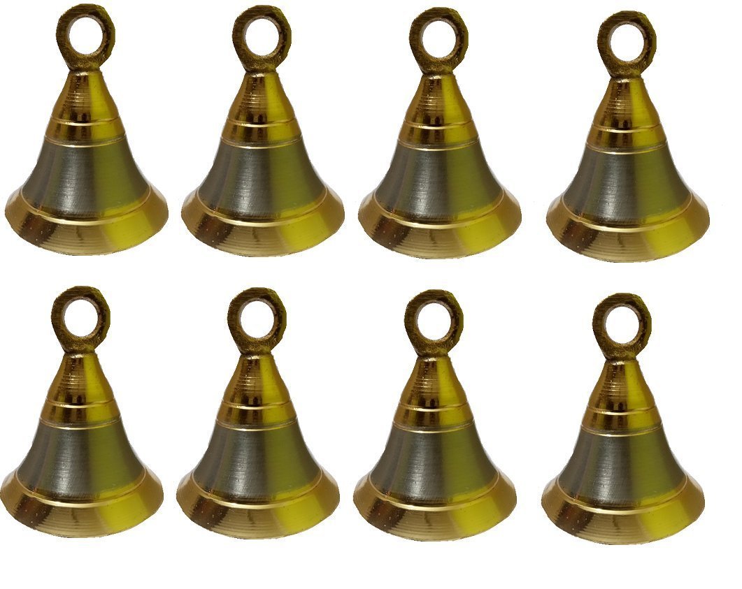 Sid & Sad POOJA ROOM DOOR BELLS SIZE 1 INCH PACK OF 8 WITH HOOKS