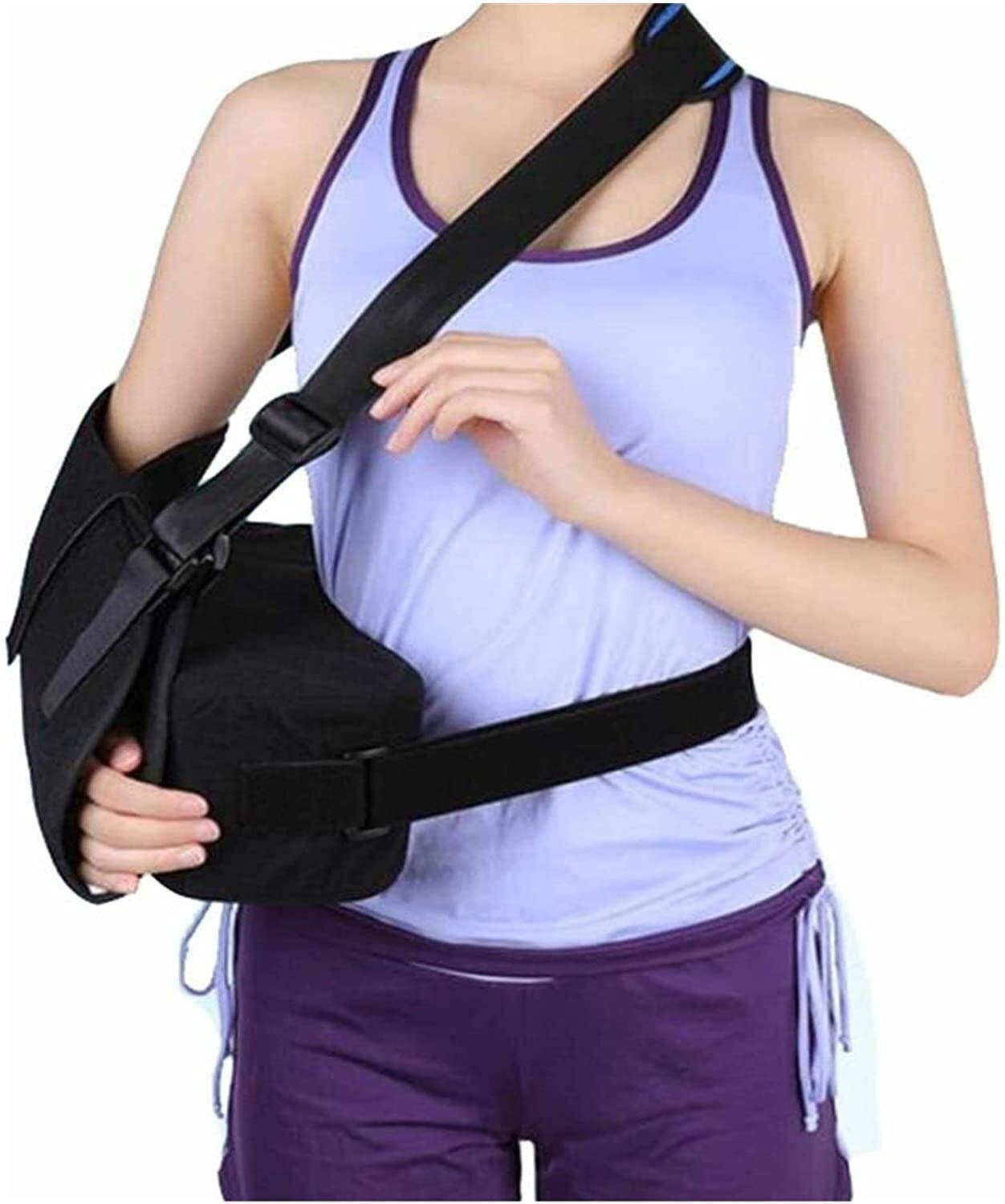 Inmovilizador de Hombro con Cabestrillo para Brazo Izquierdo Derecho, eslingas de abducción de Hombro Ajustables, inmovilizadores de Manguito rotador de Almohada, fácil de Poner y Quitar