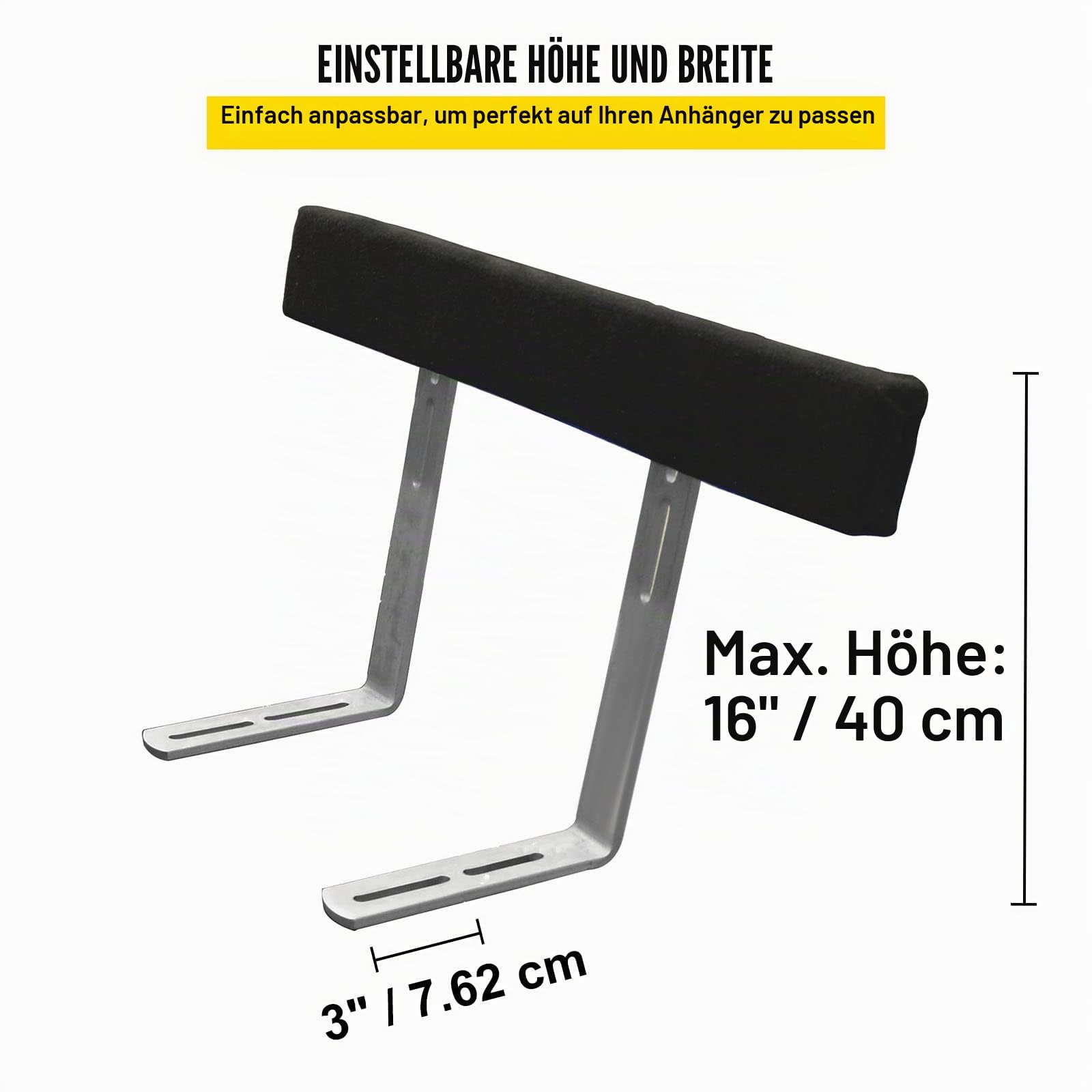 VEVOR Bootsanhängerführung, 50,8 - 152,4 cm, verstellbare Anhängerführungsstangen, 2 x Anhängerführungen (L / T-förmig/C-förmig/α-förmig)