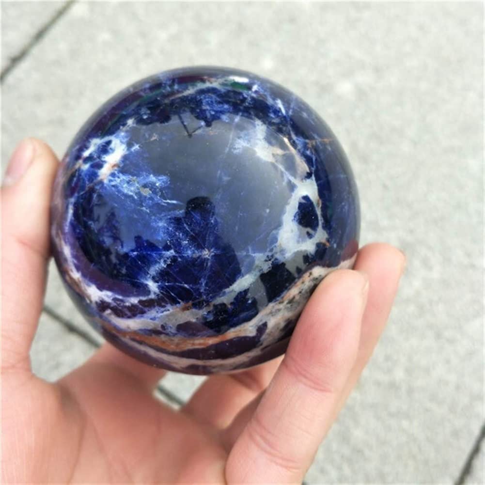 Pierre de sodalite bleue polie en sphère de 60mm pour un cadeau bien-être