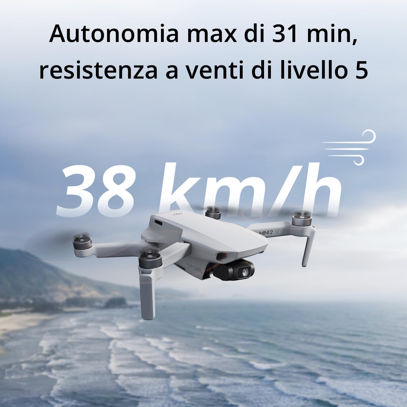 DJI Mini 2 SE Fly More Combo, mini drone con fotocamera leggero e pieghevole, video in 2.7K, modalità intelligenti, trasmissione video di 10 km, 31 min di volo, meno di 249 g, batterie extra, C0