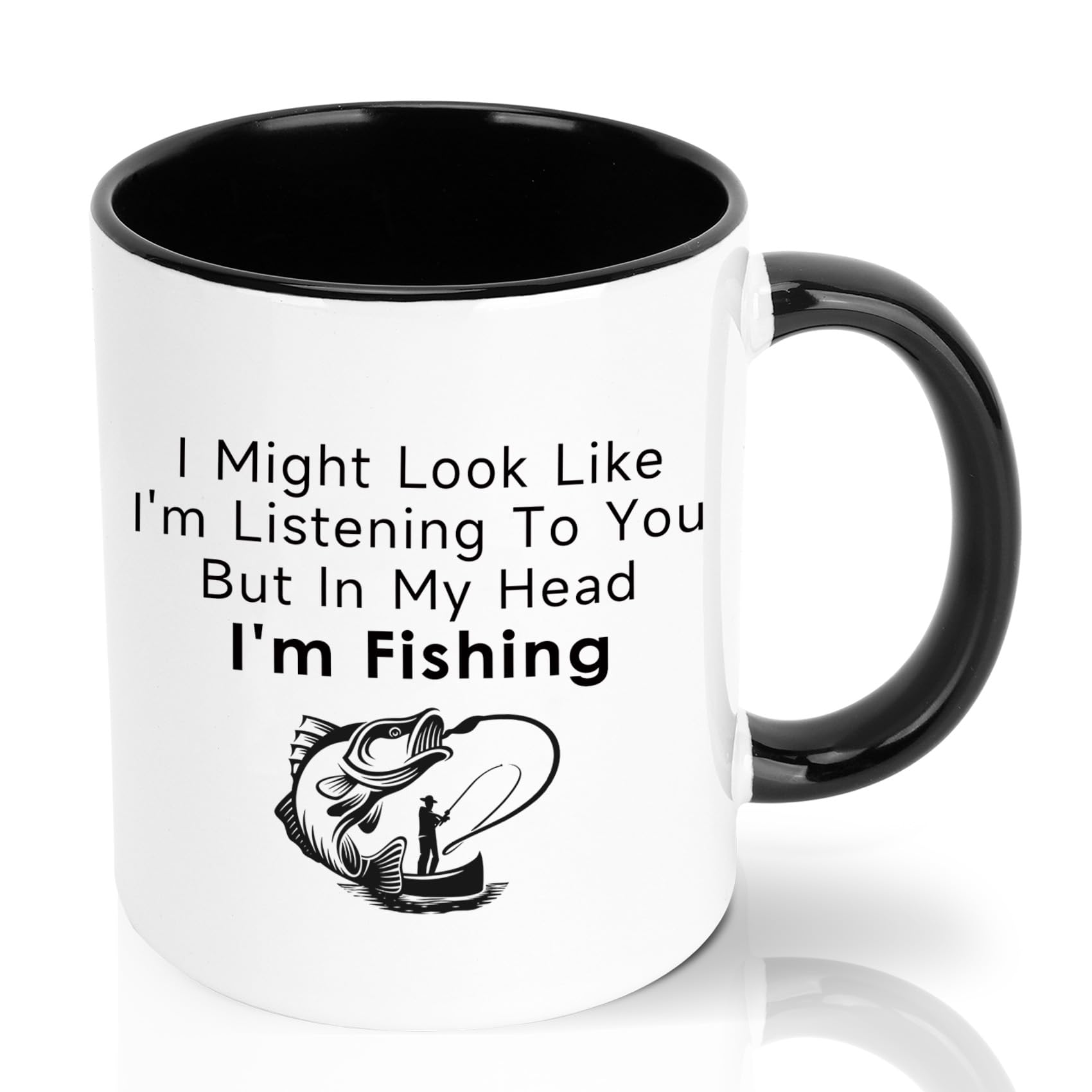 Gifts for Fisherman Ceramic Mug Fishing Gifts for Fisherman Angler Fishing Lover Fisher Birthday Christmas Valentines Easter Father's Day Angling Gift for Dad Grandad Husband Uncle Boyfriend Son