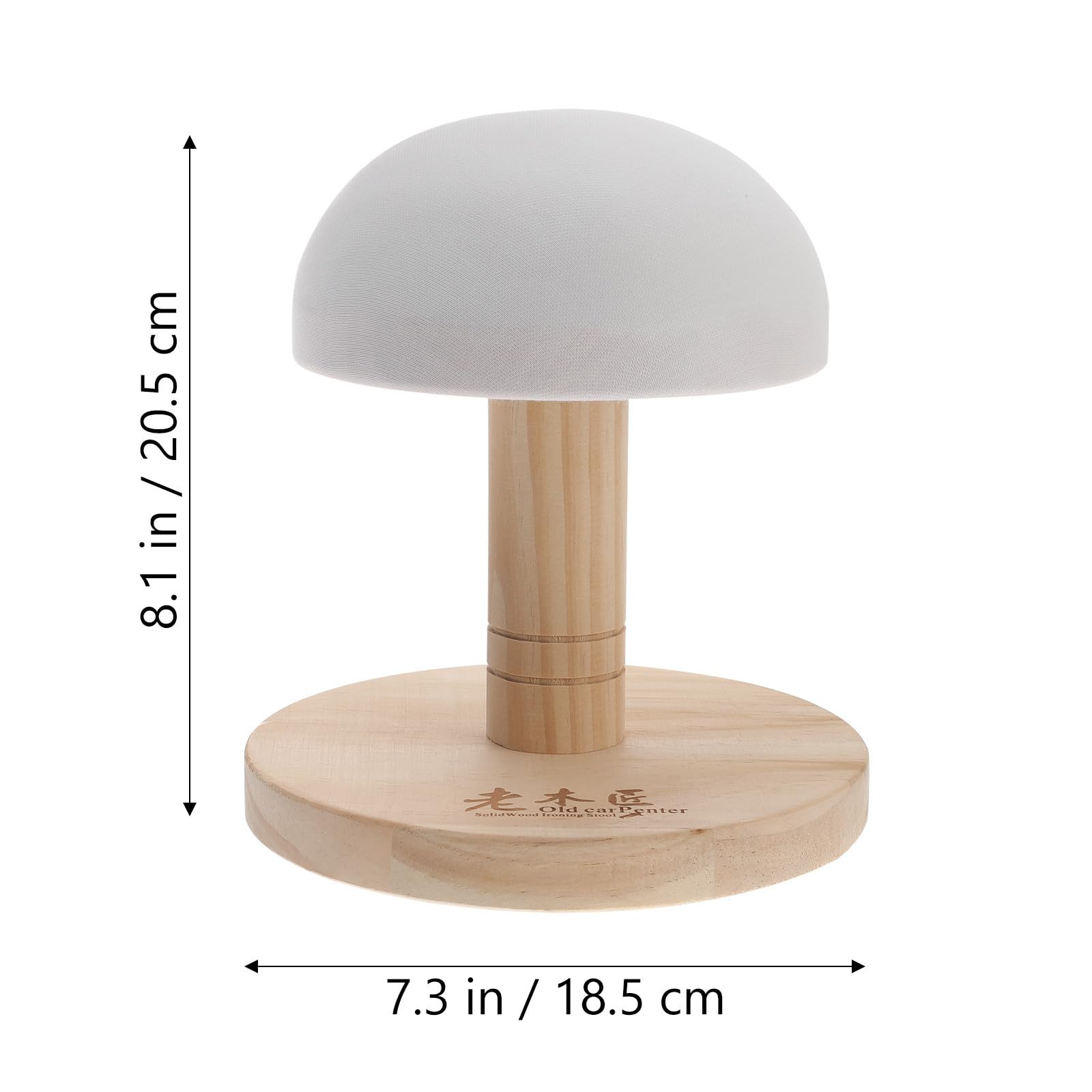 minkissy Tabla para Planchar Pequeña Redonda, Herramienta de Planchado Base Antideslizante, Soporte Estable de Madera en Gris/Blanco, Taburete Compacto para Hogar y Viaje Color Aleatorio