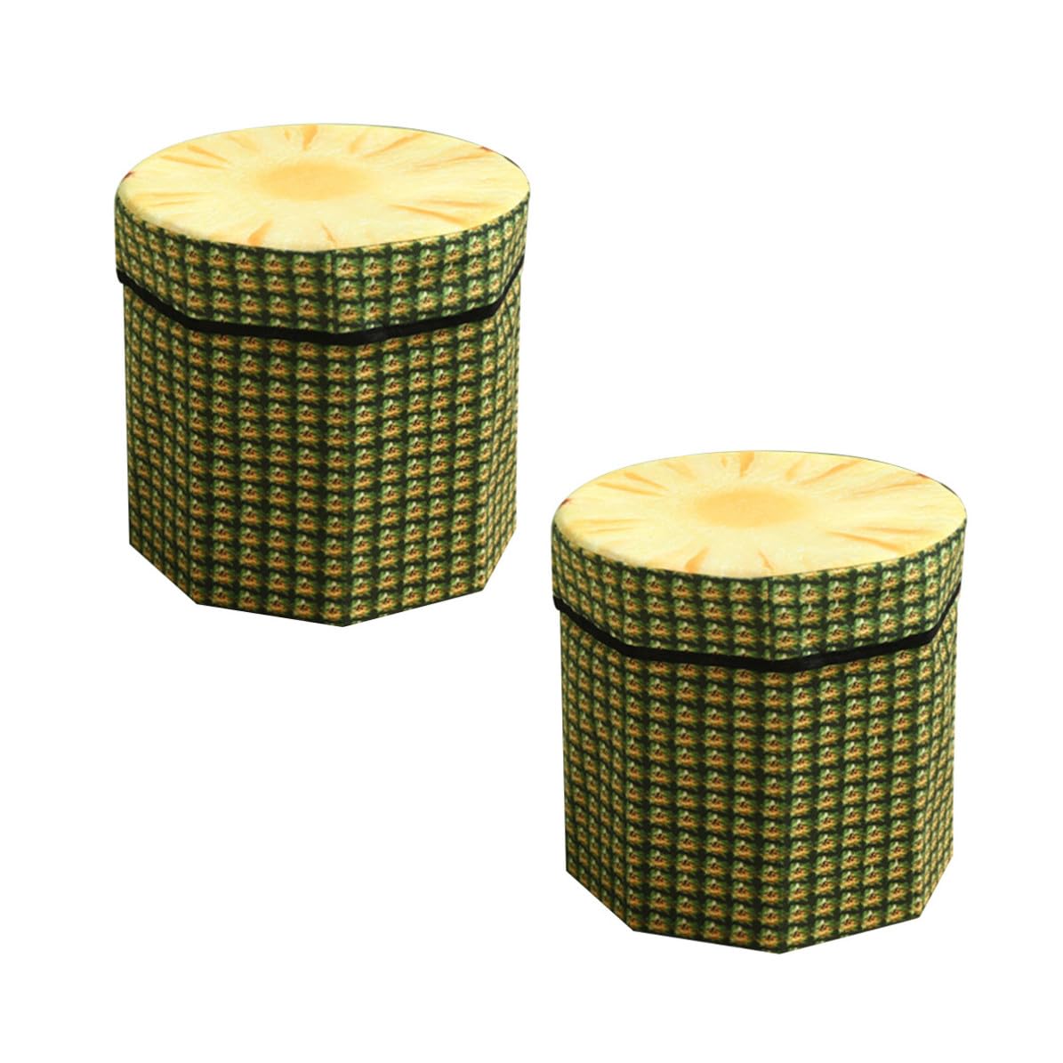 Tabouret pouf pliable ananas pour égayer et ordonner votre salon