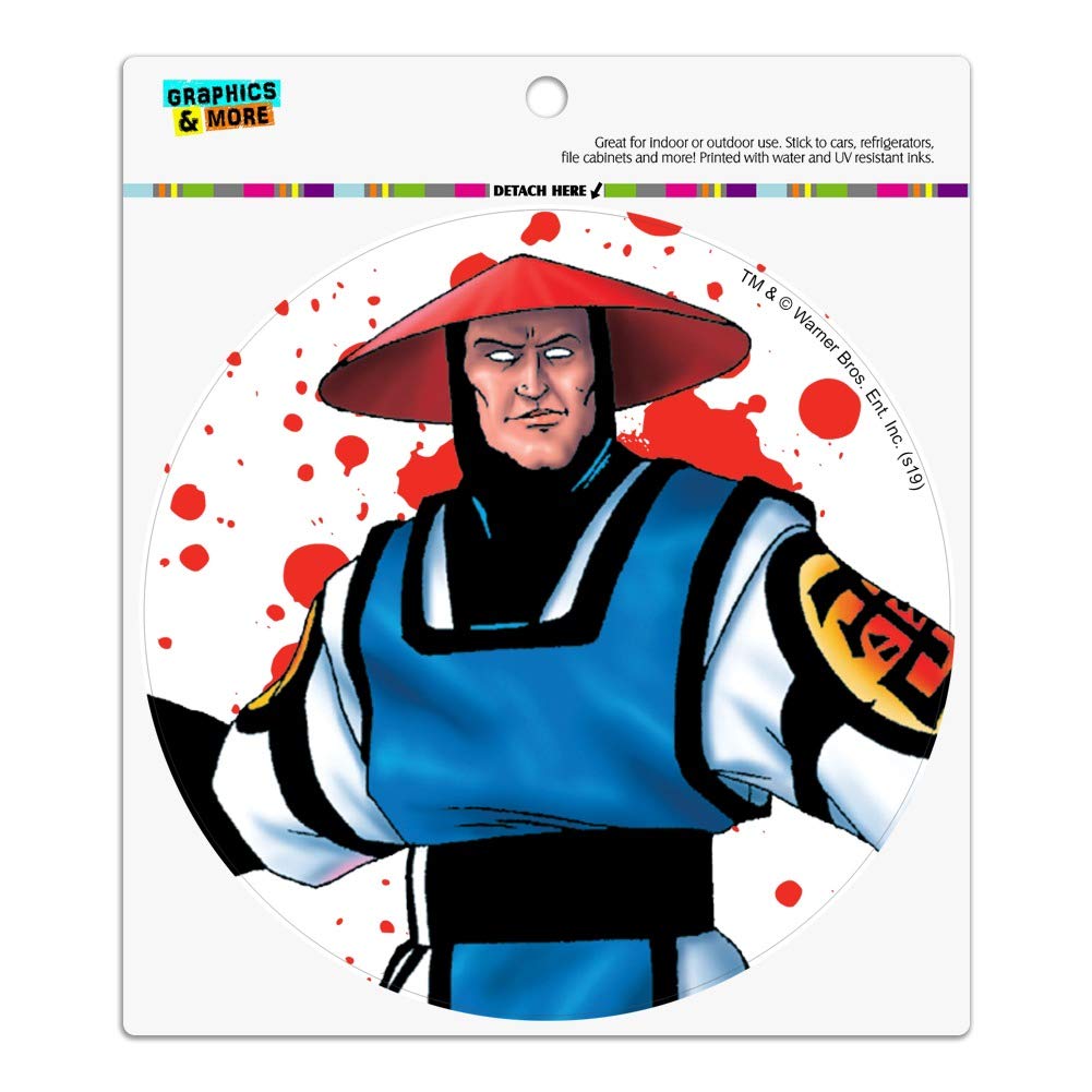 Mortal Kombat Klassic Raiden Character Automotive Car Refrigerator Locker Vinyl Circle Magnet