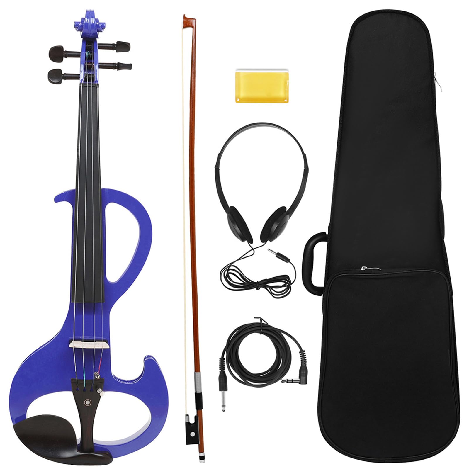 Violino elettronico 4/4 dimensioni per intermedi con custodia per il trasporto, strumento a corda Set violino Outfit per