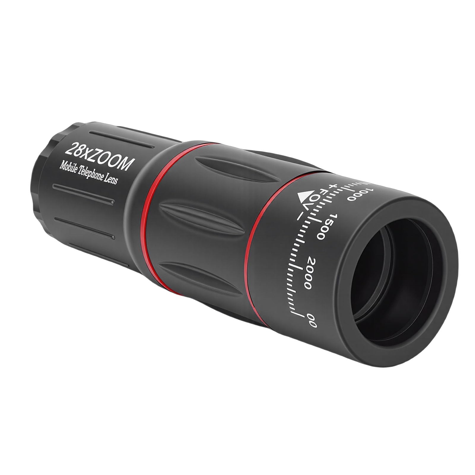 Dpofirs Phone Camera Lens Kit, 28X Telephoto Lens 198° Fisheye 0.6X Wide Angle 20X Macro, with Adjustable Clamp and Tripod, for Smartphones Travel Photography