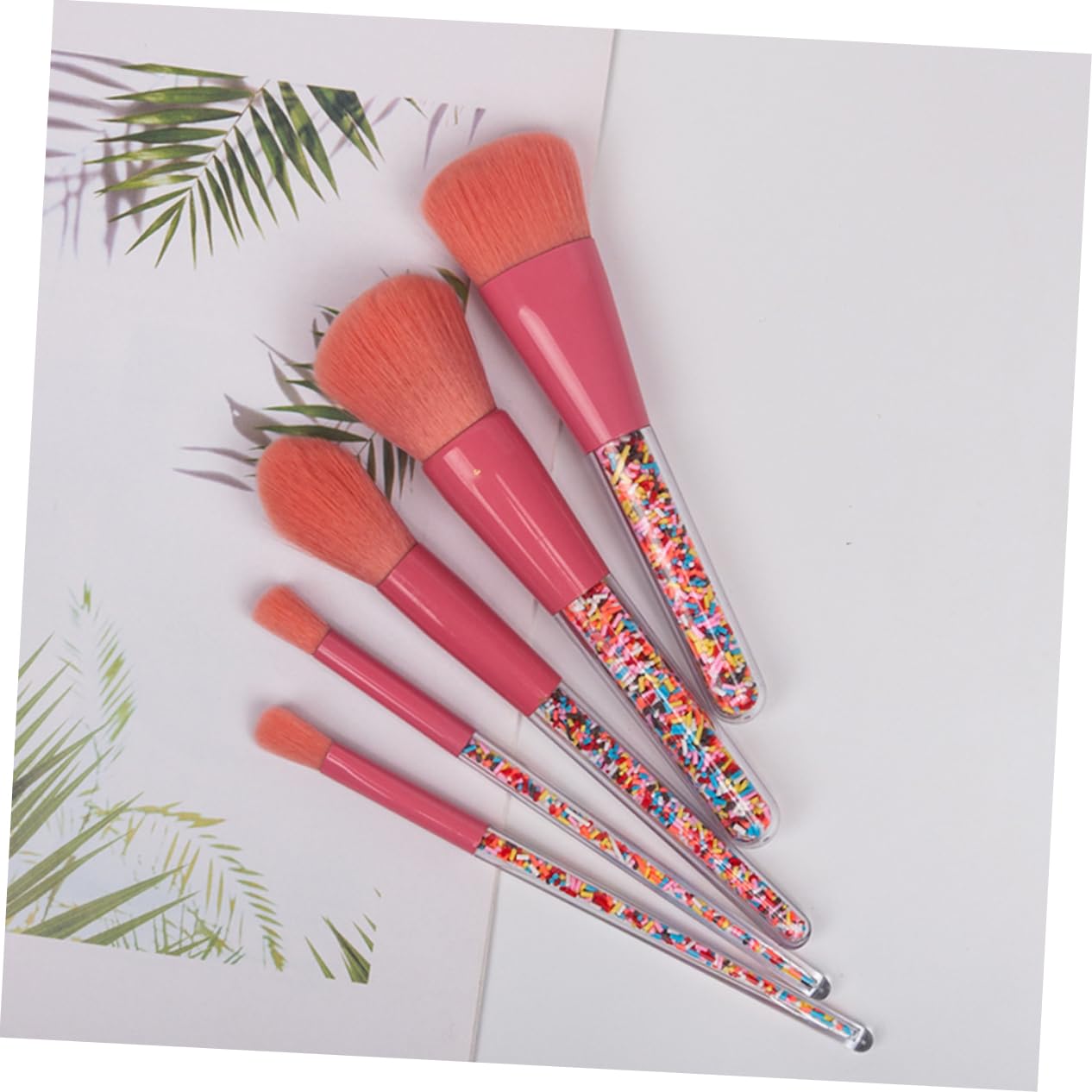FRCOLOR 15piezas Pinceles De Maquillaje Mango De Granulado Set De Cosméticos Para Cuidado De Belleza Femenina