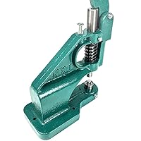 Vista 2 de QWORK - Kit de herramientas de perforación de ojales resistentes con 3 troqueles y 1500 ojales plateados