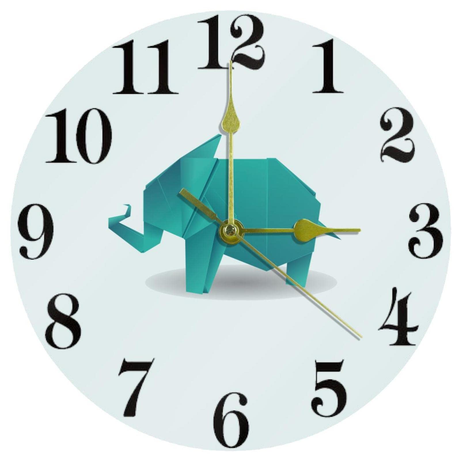 Horloge murale éléphant design silencieux pour sublimer le salon chic